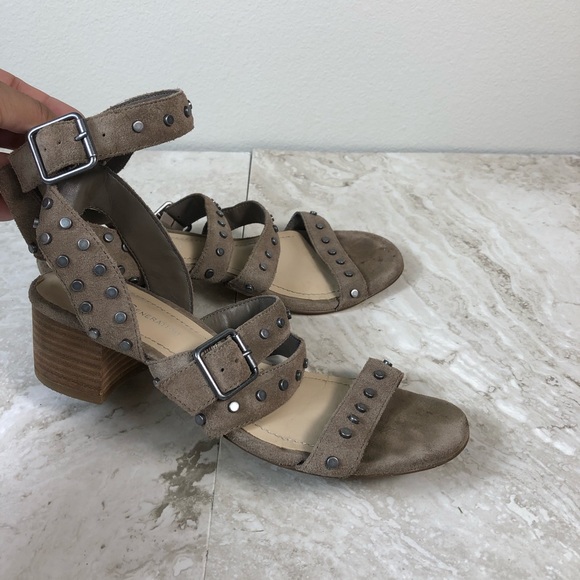 BCBG Taupe Strappy Heels - Picture 1 of 5